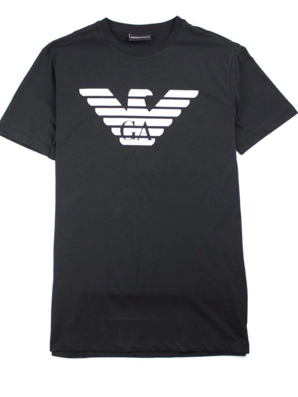 Emporio Armani Black Tee with Eagle Logo